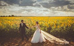 żółty kolor przewodni ślubu i wesela