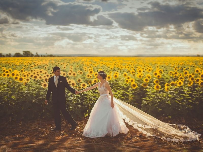 żółty kolor przewodni ślubu i wesela