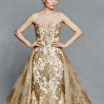 złota suknia ślubna