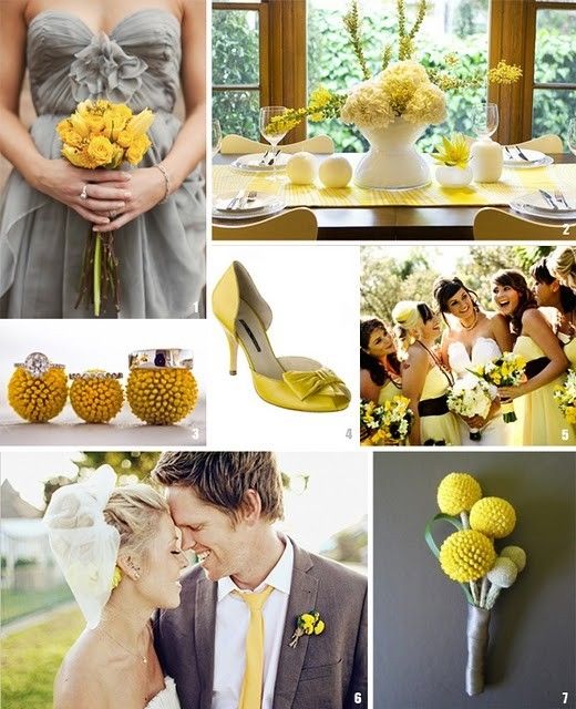 żółty kolor przewodni wesela