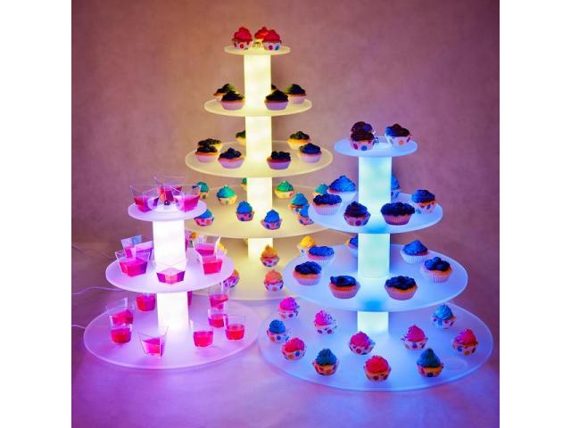 Podświetlana patera LED idealna na tort Cupcake - Szczecin
