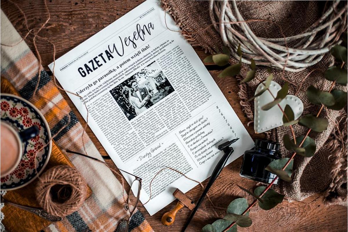 Gazeta Weselna | Spersonalizowana atrakcja na ślub i prezent dla gości