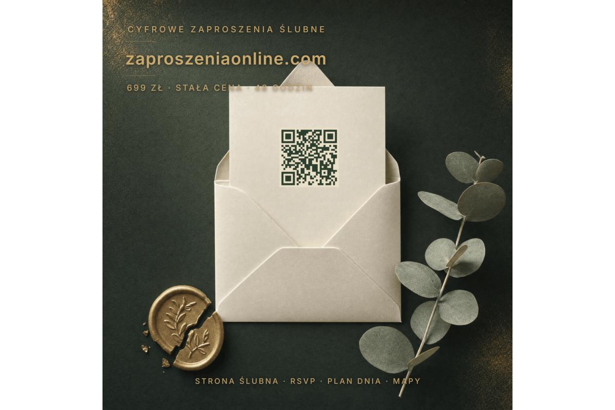 Zaproszenia ślubne online 699 zł - strona z RSVP w 48h