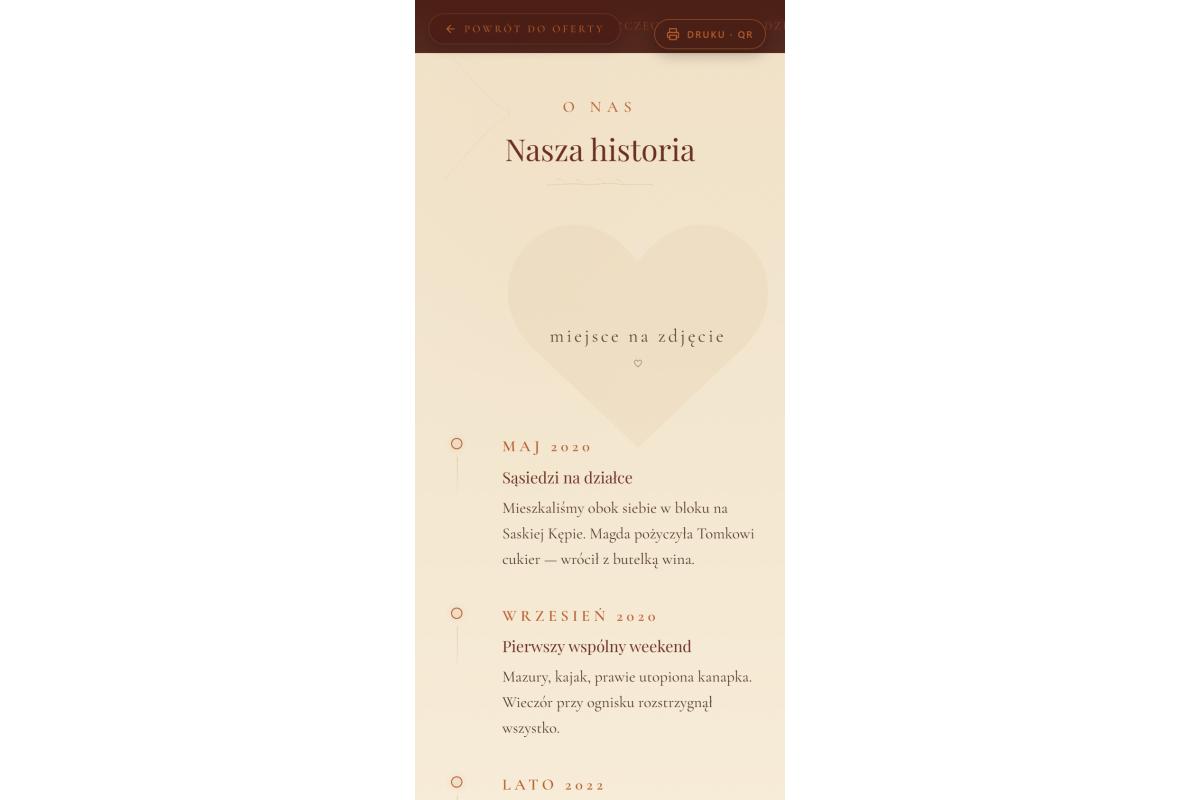 Zaproszenia ślubne online 699 zł - strona z RSVP w 48h
