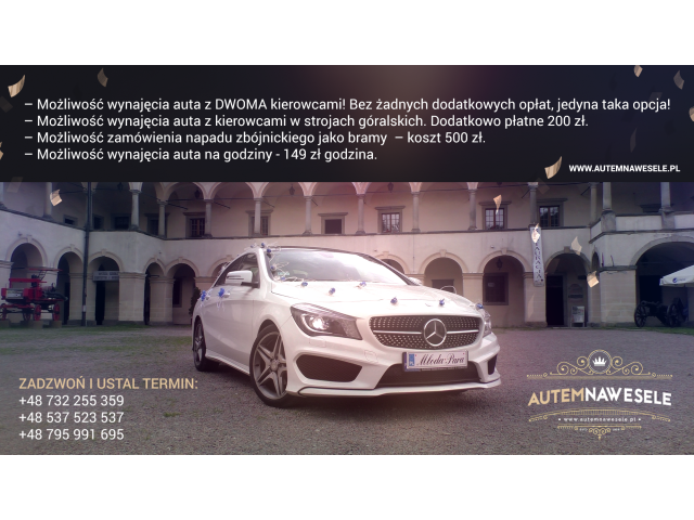 Mercedes CLA (AMG), Porsche Panamera / AutemNaWesele.pl