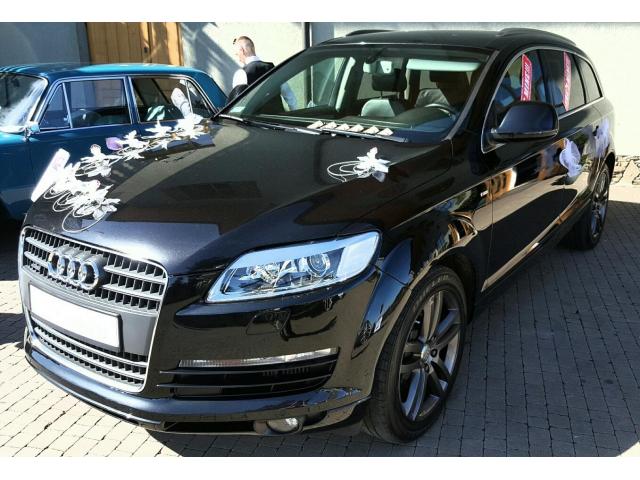 Auto do Ślubu Czarne AUDI Q7 Wynajem na Wesela Ślub